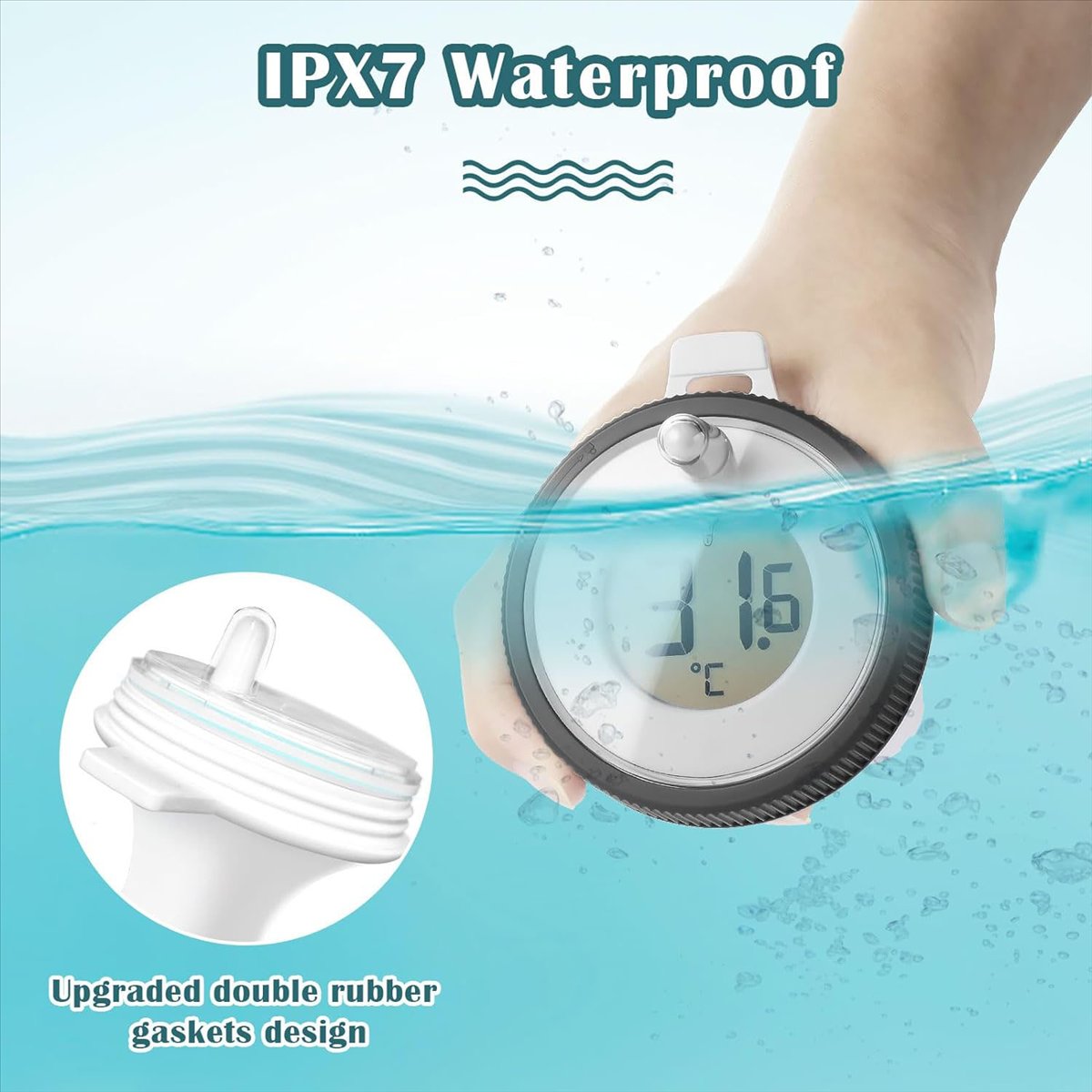 Aquarium Thermometer - ABAN Swimming Pool Thermometer Floating Easy
