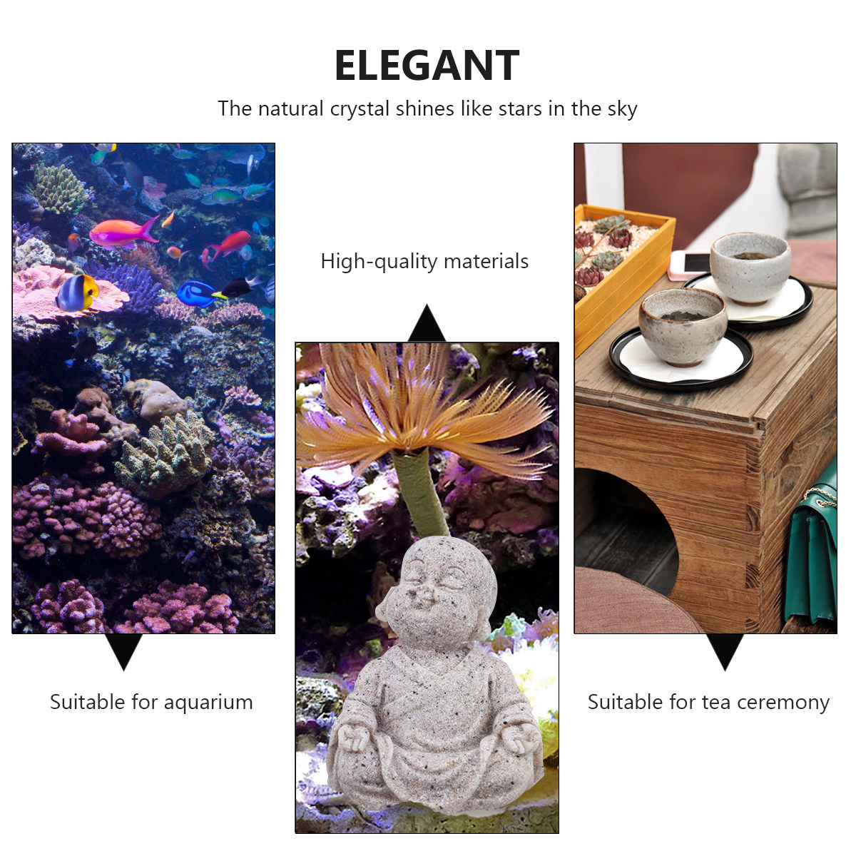 Aquarium Fish Usa - 1Pcs Resin Sandstone Maitreya Buddha Statue