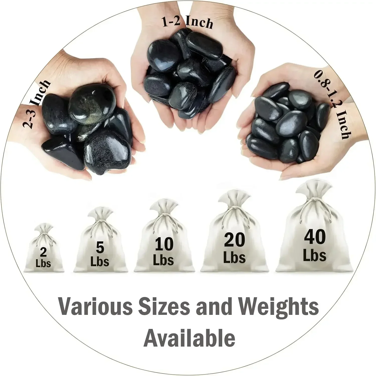 40 lbs Black River Rocks for L - đánh giá và giá Aquarium Fish Black