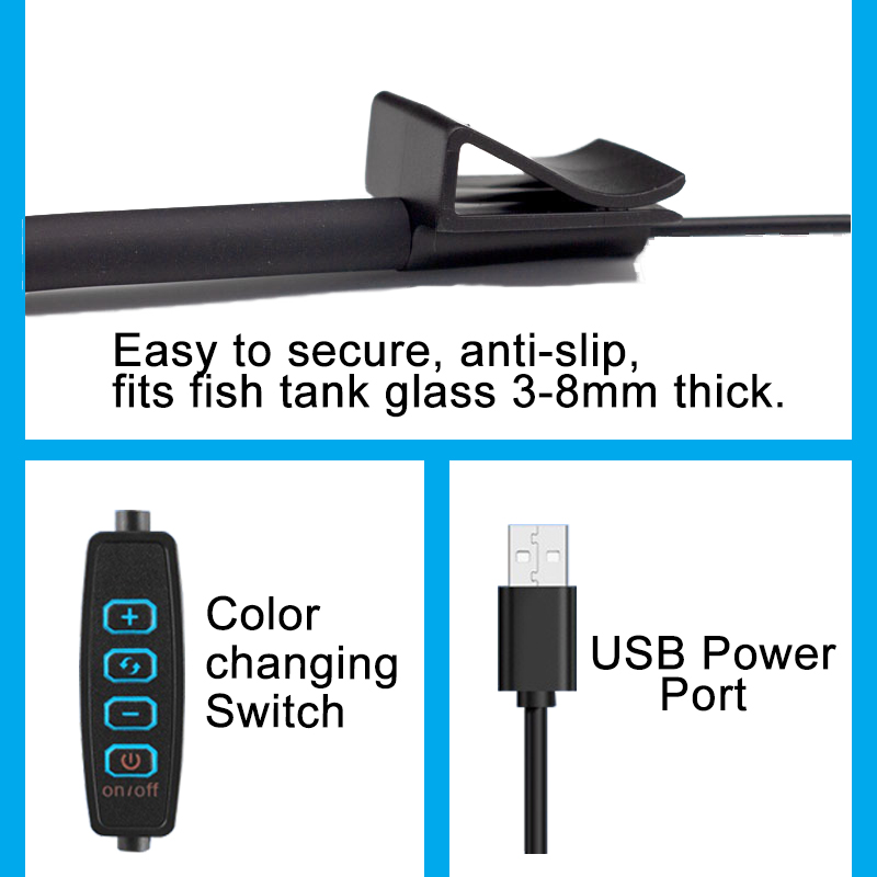 USB Aquarium LED Lamp Fish Tan - đánh giá và giá Aquarium Fish Photography