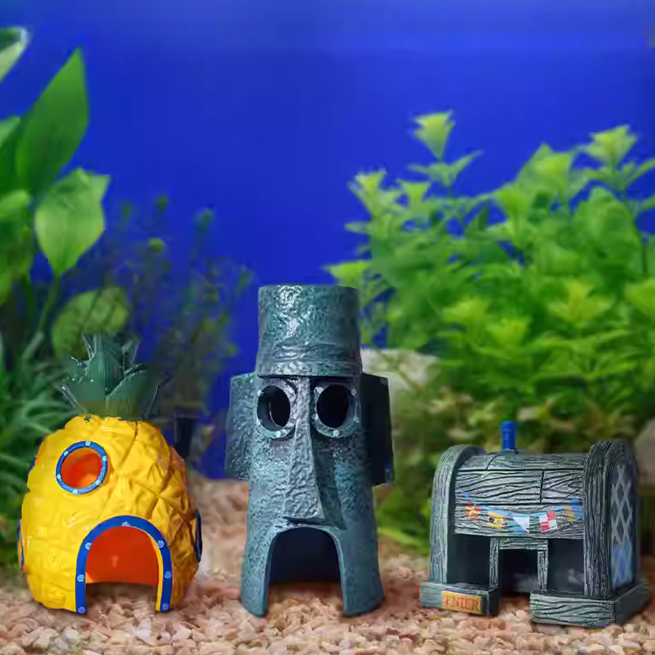 3pcs Cartoon Fish Tank Decorat - đánh giá và giá Aquarium Fish Japan
