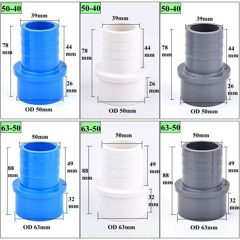 1 Size Lớn PVC OD 50-40 63-50M - đánh giá và giá Aquarium Fish Big Size