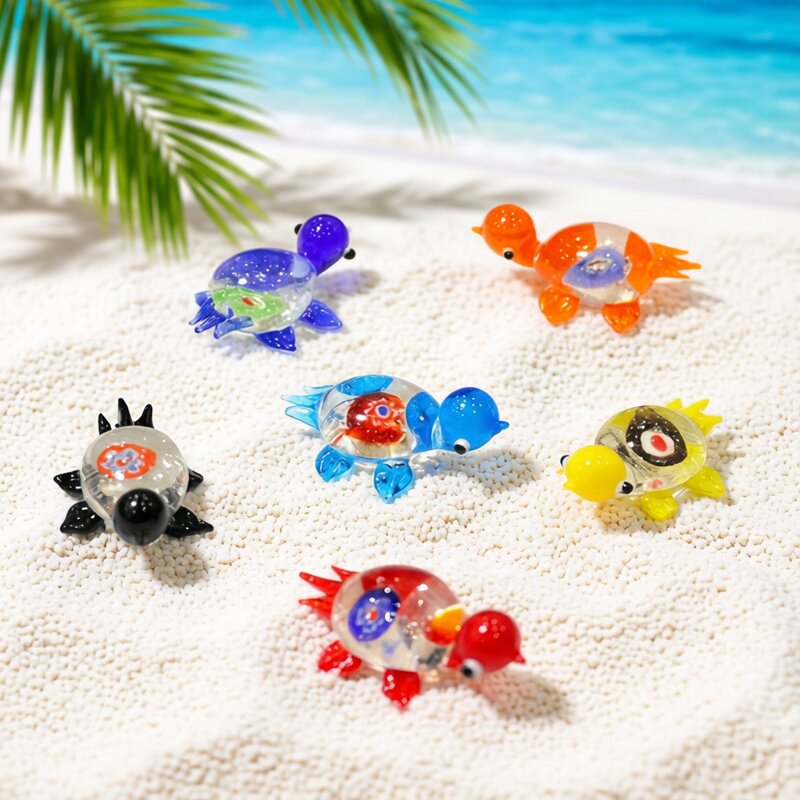1pc Mini Glass Turtle Figurine - đánh giá và giá Aquarium Fish Japan