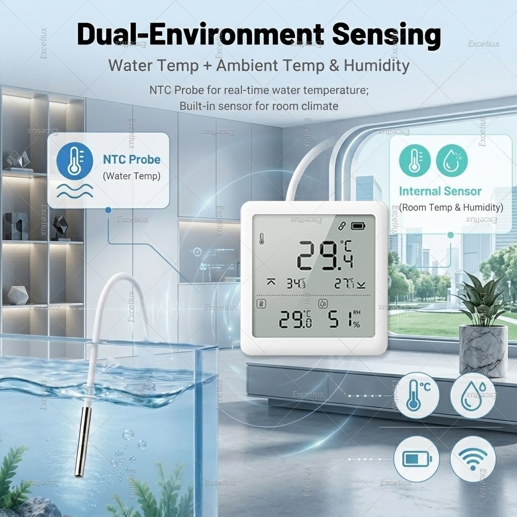 Zigbee 3.0 Temperature Humidit - đánh giá và giá Aquarium Thermometer