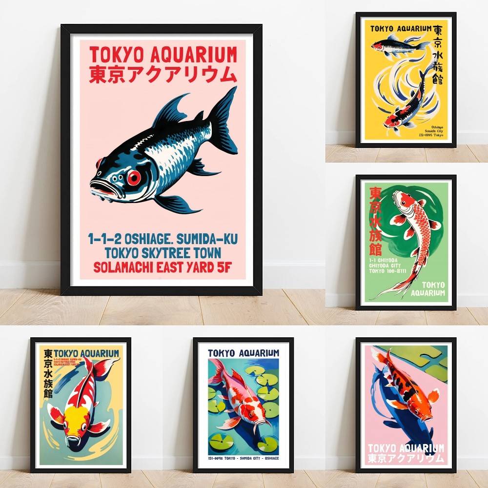 Tokyo Aquarium Koi Fish Paper  - đánh giá và giá Aquarium Fish Wallpaper
